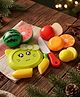WOW TOYS Delivering Joys of Life Pretend Play Kitchen Fruits Cutting Toy with Knife & Plate | Velcro Cut & Rejoin Educational Playset
