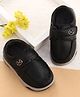 Cute Walk by Babyhug Velcro Closure Party Wear Shoes With Applique - Black
