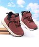 Cute Walk by Babyhug Velcro Closure Solid Winter Shoes - Maroon