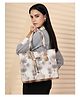 ENSAC Printed Tote Bag With Tessel for Women & Girls | Large Canvas Shoulder Bag with double handle