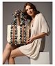 ENSAC Cotton Tote Bag for Women, Premium Stylish Handbag for women with Zip Closure Ladies Shoulder Bag for Women Girls