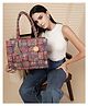 ENSAC Women's Floral Print Tote Bag | Lightweight Handbag with Zipper Closure