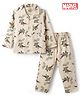 CUCUMBER Sinker Knit Full Sleeves Hulk Printed Co-Ords Shirt & Pajama Night Suit -Craem
