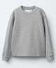 ALAN JONES Cotton Blend Knit Full Sleeves Textured Tee - Light Grey