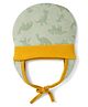 OHMS Single Jersey Knit Baby Cap with Dino Print Yellow - Diameter 15 cm