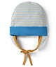 OHMS Single Jersey Knit Striped Baby Caps Beige - Diameter 16 cm