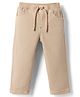 Babyhug Denim Full Length Solid Jeans With Stretch - Beige