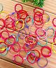 Radhya accessories Set Of 30 Beads Embellished Rubber Bands - Multi Colour