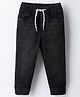 Babyhug Denim Full Length Jogger Style Jeans with Stretch - Black