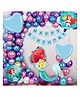 Puchku Happy birthday decoration set Mermaid theme 59 Pcs Combo for kids girls  birthday party first 1st  2nd 5th  10th