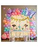 Puchku Butterfly Theme Birthday Party Decorations with Pastel Balloons for Decoration-82pcs