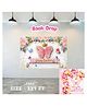 Puchku Butterfly Theme Birthday Party Backdrop - 3x5 ft