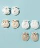 Bubble Pop Interlock Knit Mitten & Booties Set With Star & Animal Print Pack of 4 - Multicolor