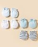 Bubble Pop Interlock Knit Printed Mitten & Booties Set Pack Of 4 - Multicolor