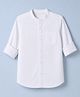 Pine Kids Cotton Woven Solid Shirt with Full Sleeves in White for 4-5 Years