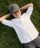 Pine Kids Cotton Woven Solid Shirt with Full Sleeves in White for 5-6 Years