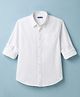 Pine Kids Woven Full Sleeves Solid Colour Shirt - White