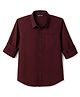 Pine Kids Woven Full Sleeves Solid Colour Shirt - Maroon