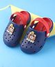 Babyoye Slip On Unicorn Applique Clogs with Back Strap - Navy Blue
