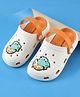 Babyoye Slip On Unicorn Applique Clogs with Back Strap - White