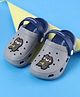 Babyoye Bear Applique Clogs with Back Strap - Grey