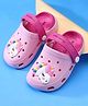 Babyoye Slip On Unicorn Applique Clogs with Back Strap - Fuchsia