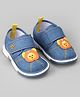 Cute Walk by Babyhug Velcro Closure Musical Casual Shoes With Lion Applique - Blue