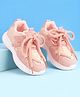Babyoye Lace Up Solid Sneaker - Pink