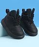 Babyoye Lace Up Solid Sneaker - Black