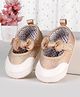 Cute Walk by Babyhug Velcro Closure Booties With Bow Applique - Golden