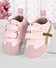 Cute Walk by Babyhug Velcro Closure Solid Booties - Pink