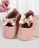 Cute Walk by Babyhug Velcro Closure Booties With Bow Applique - Pink