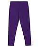 Pine Kids Cotton Lycra Knit Full Length Solid Colour Leggings -  Purple