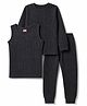 Babyhug Unisex 3 pcs Pullover , vest & legging Thermal Inner Wear DARK GREY 2-3Y
