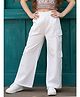 Cutiekins Woven Solid Cargo Pants - Off White