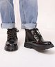 Freeplay Solid Zip Closure Boots   - Black