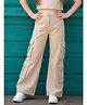 Cutiekins Woven Solid Cargo Style Pants - Beige
