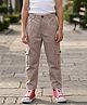 Cutiekins Cotton Woven Solid Cargo Pants - Beige