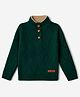 Yellow Apple Knit Solid Pullovers with Full Sleeves - Green