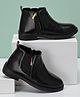 Freeplay Solid Zip Closure Shoes - Black