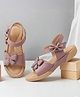 Freeplay Butterfly Applique Detailed Velcro Closure Sandals   - Lavender