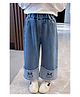 tior Denim Woven Bunny Printed Cut & Sew Detailed  Jeans - Navy Blue