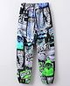 tior Looper Woven Typography Printed Joggers - Black