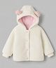 Bonfino Sherpa Fleece Quilted Jacket with Full Sleeves in White for 2-3 Years