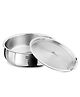 Bergner Essentials Tri-Ply Stainless Steel Biryani Handi with Lid | 4.4 Litre Biryani Pot |Patila Handi |Even Heat Distribution |Induction & Gas Stove Friendly| 5-Year Warranty - Silver