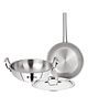 Bergner Tripro Triply Stainless Steel 3 Pc Cookware Set, 24 cm 3 Litre Indian Wok Kadai With Lid & 24 cm 1.5 Litre Frypan Without Lid - Pack of 2
