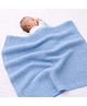 Infantso Multi-Purpose Baby Wrap/Blanket | Skin Friendly Cotton Knitted Baby Blanket for Newborn -BlueWaffle