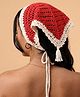 Woonie Colour Blocked Crochet Bandana - Red