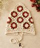 Woonie Floral Embroidered Crochet Bandana - Off White