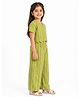 House of Raavi Cotton Woven Half Sleeves Abstract Printed Coordinating Top & Pants Set - Green